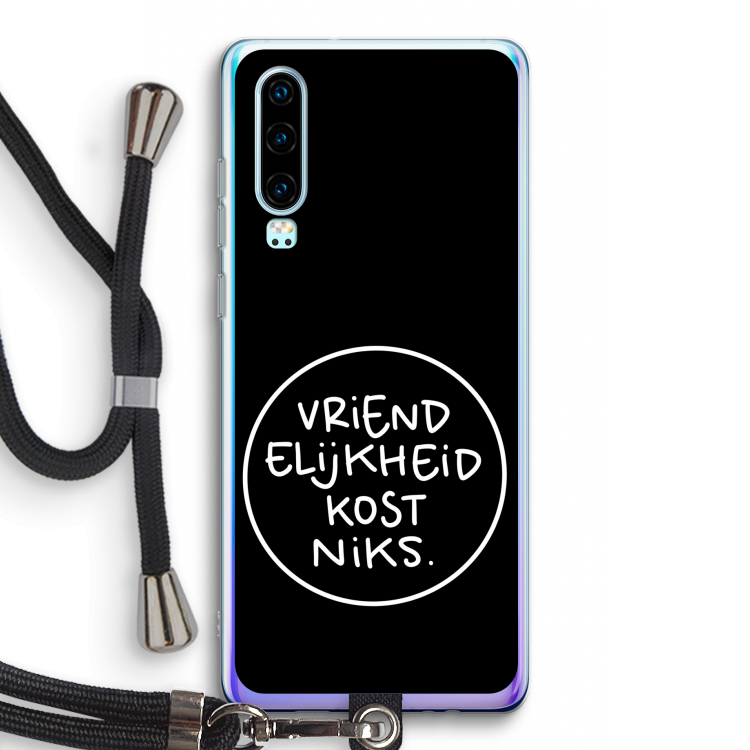 Vriendelijkheid: Huawei P30 Transparant Hoesje met koord