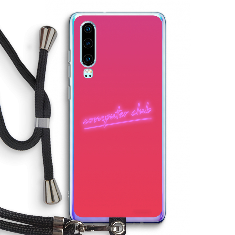 Vice Glow: Huawei P30 Transparant Hoesje met koord
