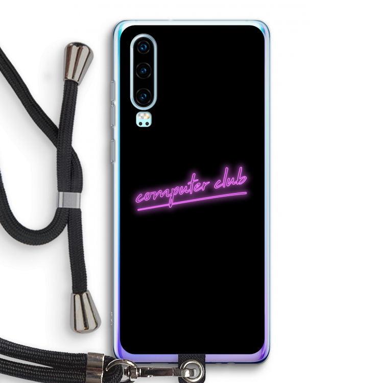 Vice Black: Huawei P30 Transparant Hoesje met koord