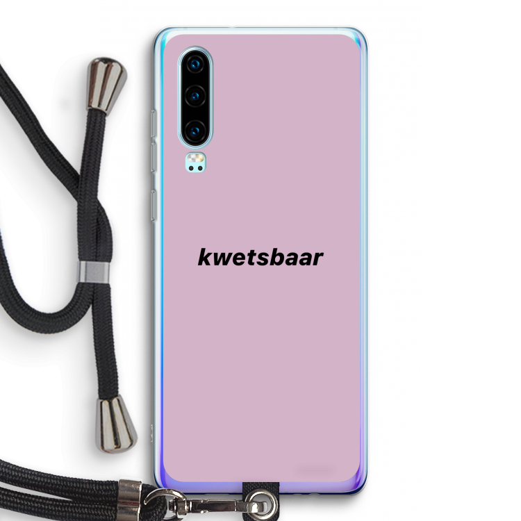 kwetsbaar: Huawei P30 Transparant Hoesje met koord