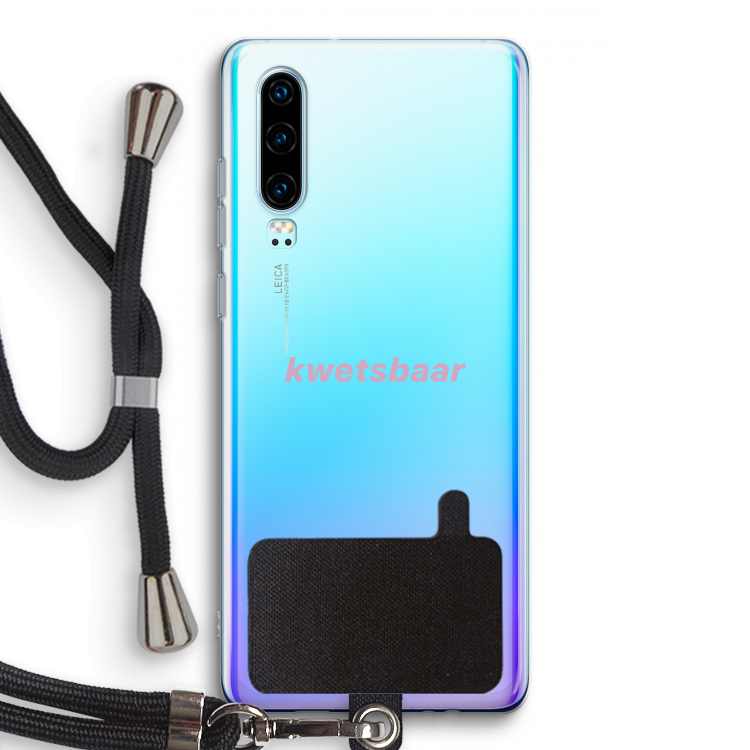 kwetsbaar: Huawei P30 Transparant Hoesje met koord