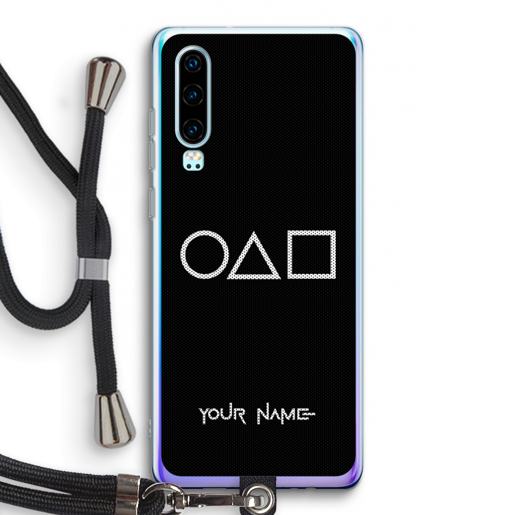 Squid Game: Huawei P30 Transparant Hoesje met koord