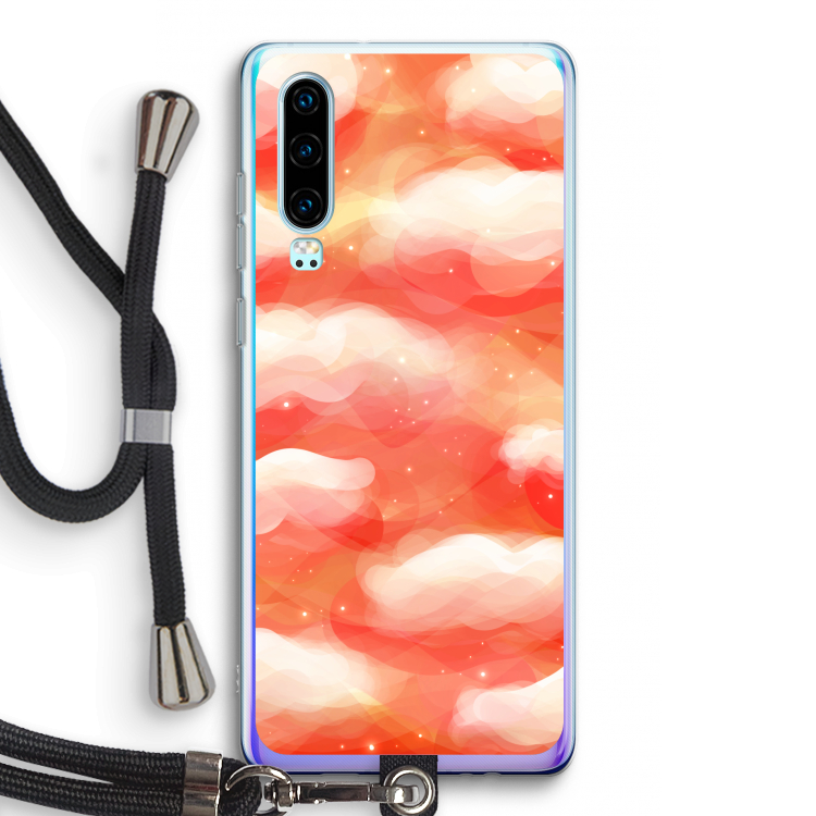 Lichte Wolken: Huawei P30 Transparant Hoesje met koord