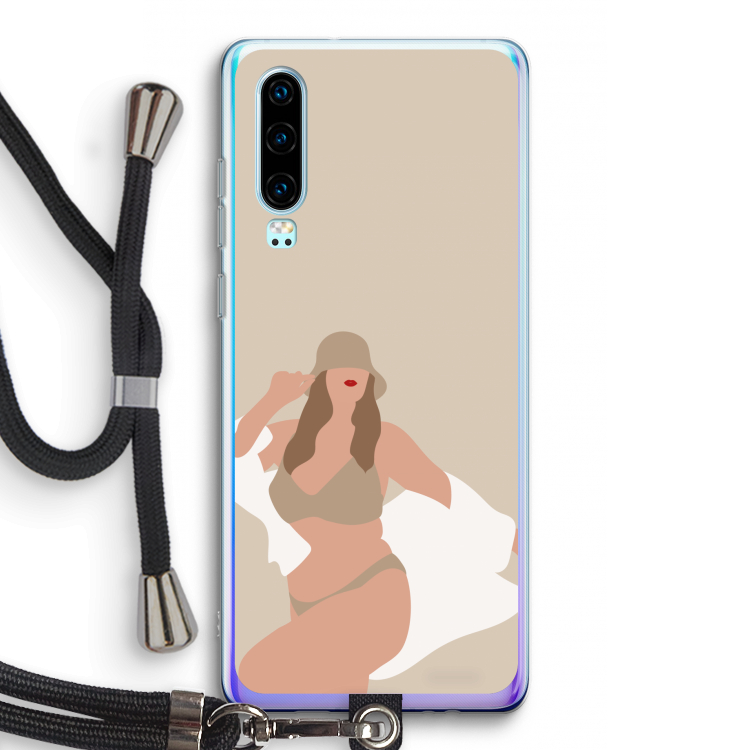 One of a kind: Huawei P30 Transparant Hoesje met koord