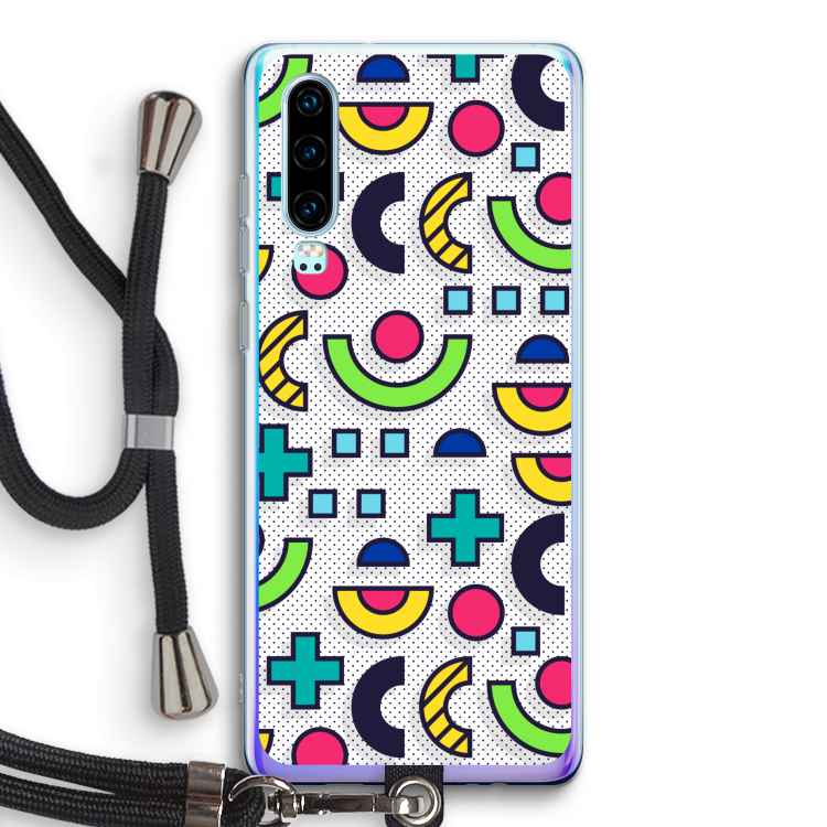 8-bit N°6: Huawei P30 Transparant Hoesje met koord