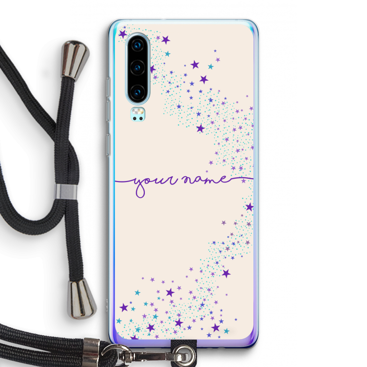 Sterren: Huawei P30 Transparant Hoesje met koord