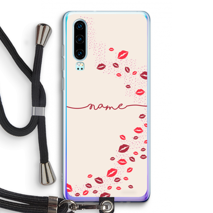 Kusjes: Huawei P30 Transparant Hoesje met koord