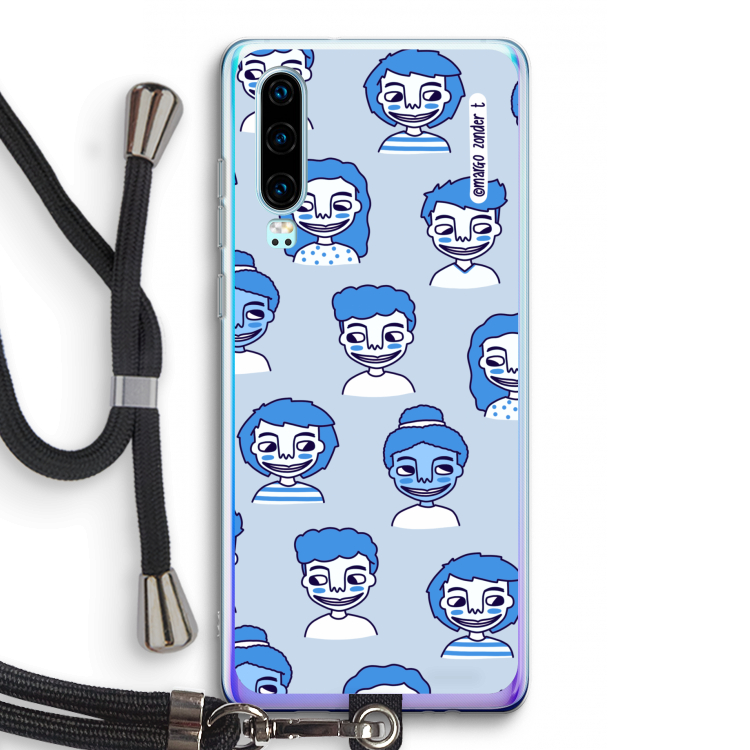 Gezichtjes: Huawei P30 Transparant Hoesje met koord