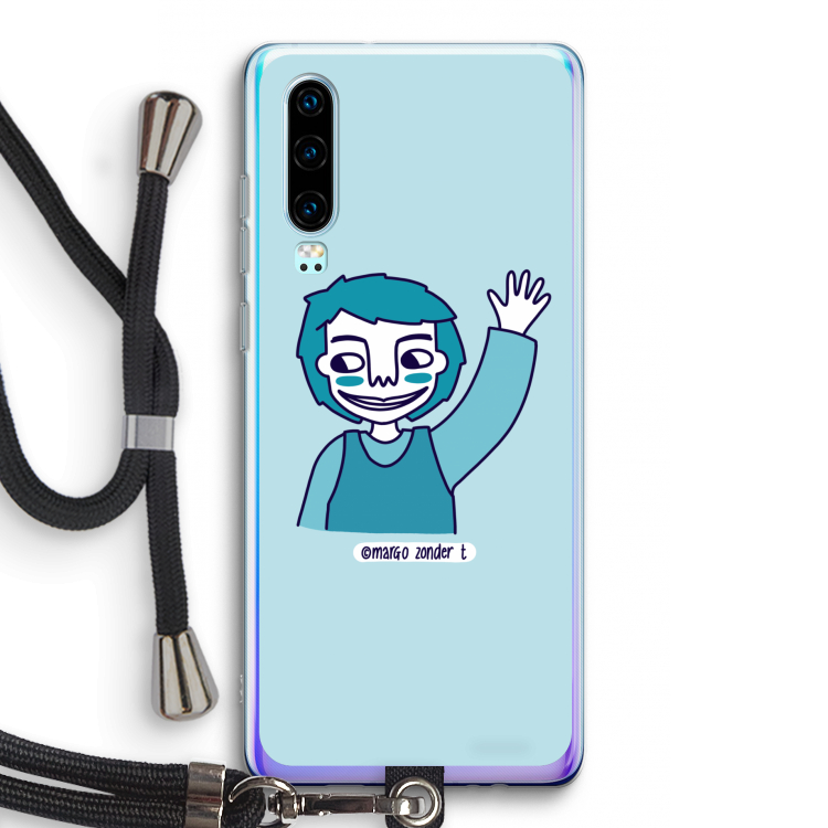 Zwaai: Huawei P30 Transparant Hoesje met koord