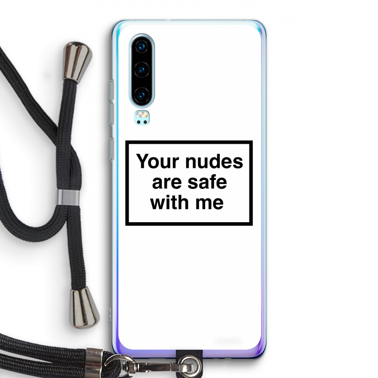 Safe with me: Huawei P30 Transparant Hoesje met koord