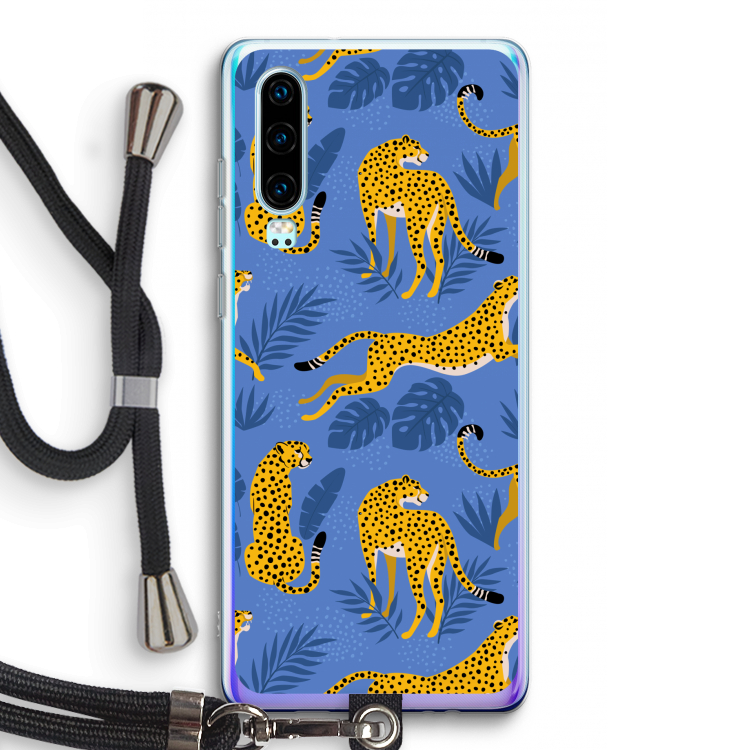 Luipaard: Huawei P30 Transparant Hoesje met koord