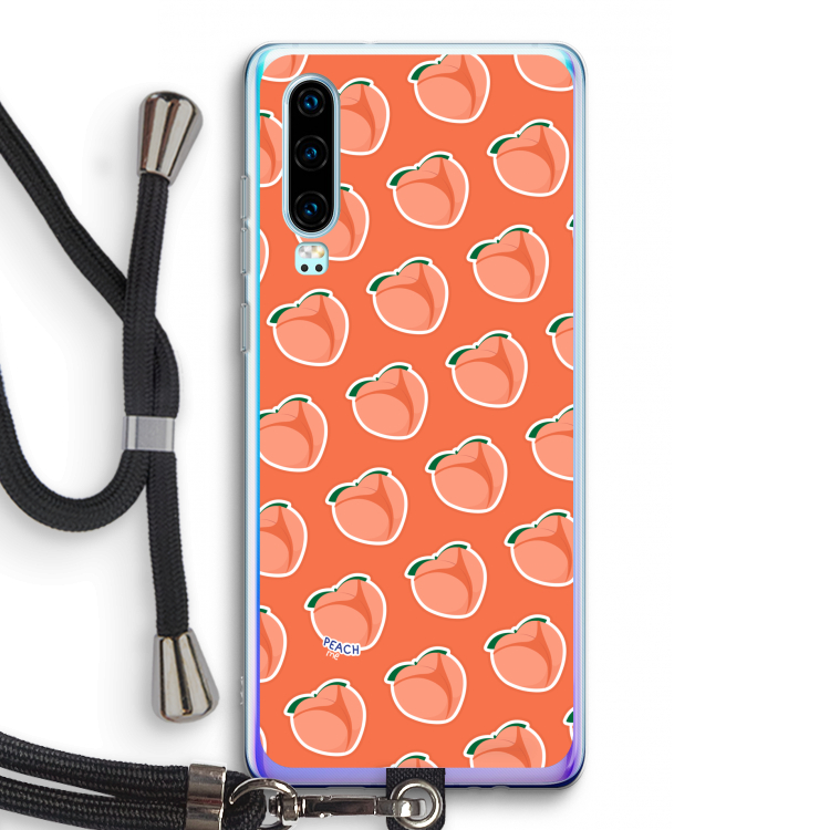 Just peachy: Huawei P30 Transparant Hoesje met koord