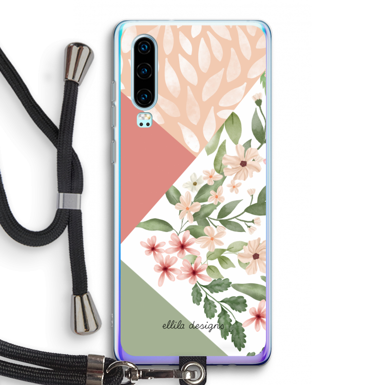 Sweet heaven geometrics: Huawei P30 Transparant Hoesje met koord