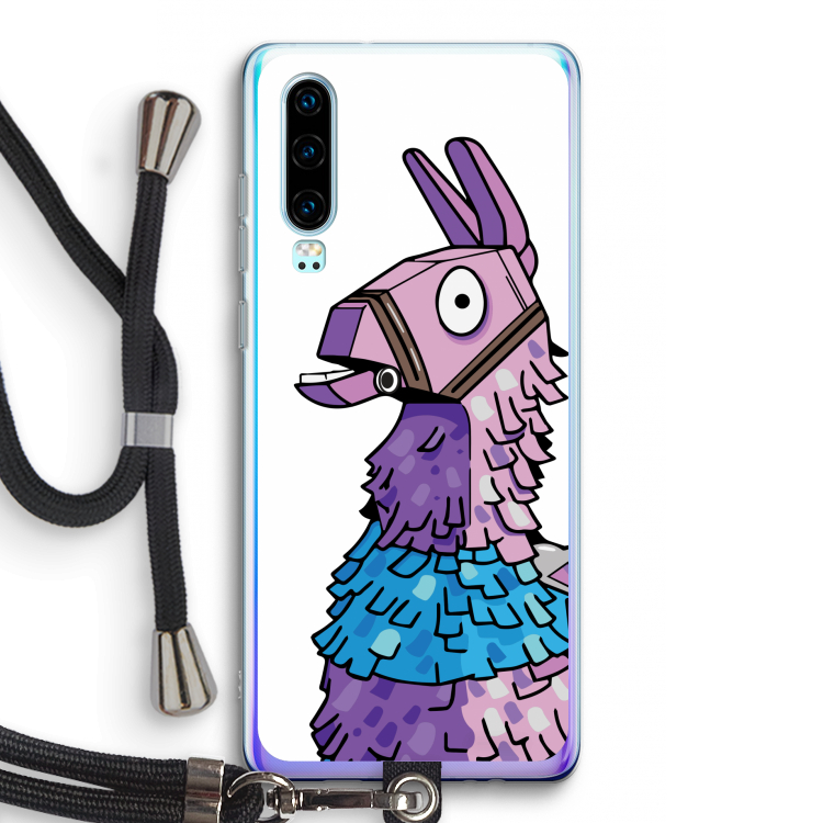 Lama: Huawei P30 Transparant Hoesje met koord