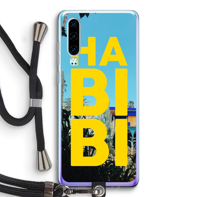 Habibi Majorelle : Huawei P30 Transparant Hoesje met koord