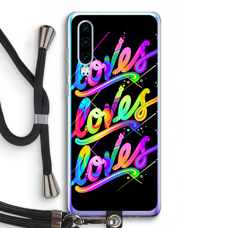 Loves: Huawei P30 Transparant Hoesje met koord