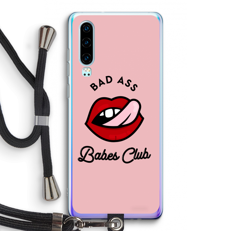 Badass Babes Club: Huawei P30 Transparant Hoesje met koord