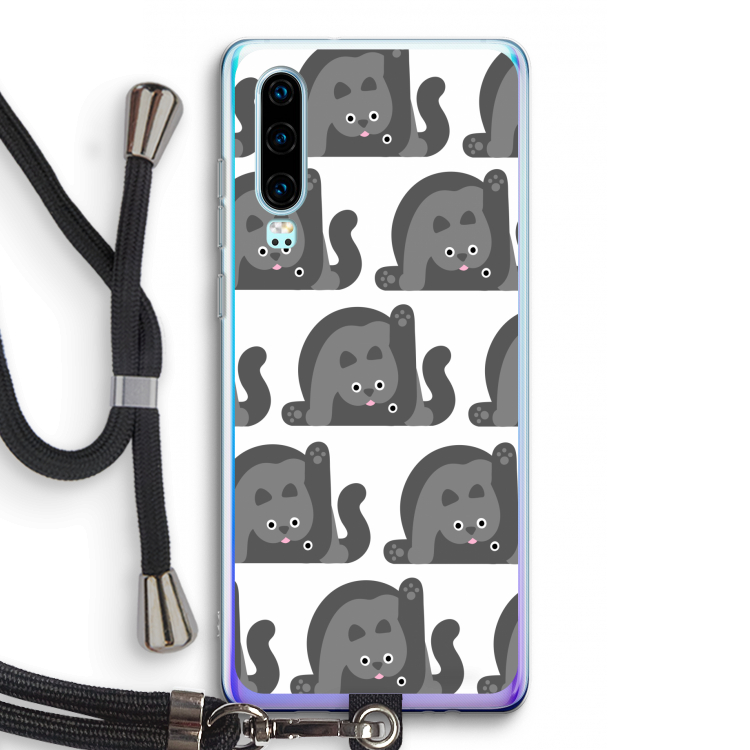 Cats: Huawei P30 Transparant Hoesje met koord