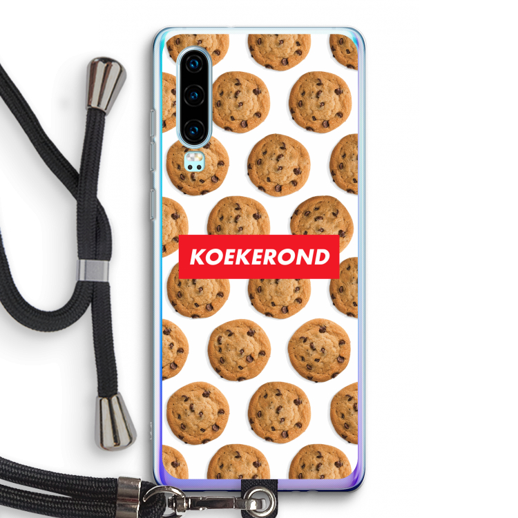 Koekerond: Huawei P30 Transparant Hoesje met koord