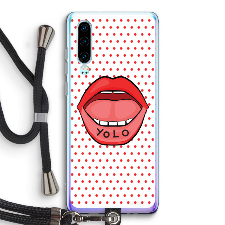 Yolo Denise: Huawei P30 Transparant Hoesje met koord