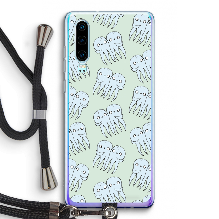 Octopussen: Huawei P30 Transparant Hoesje met koord