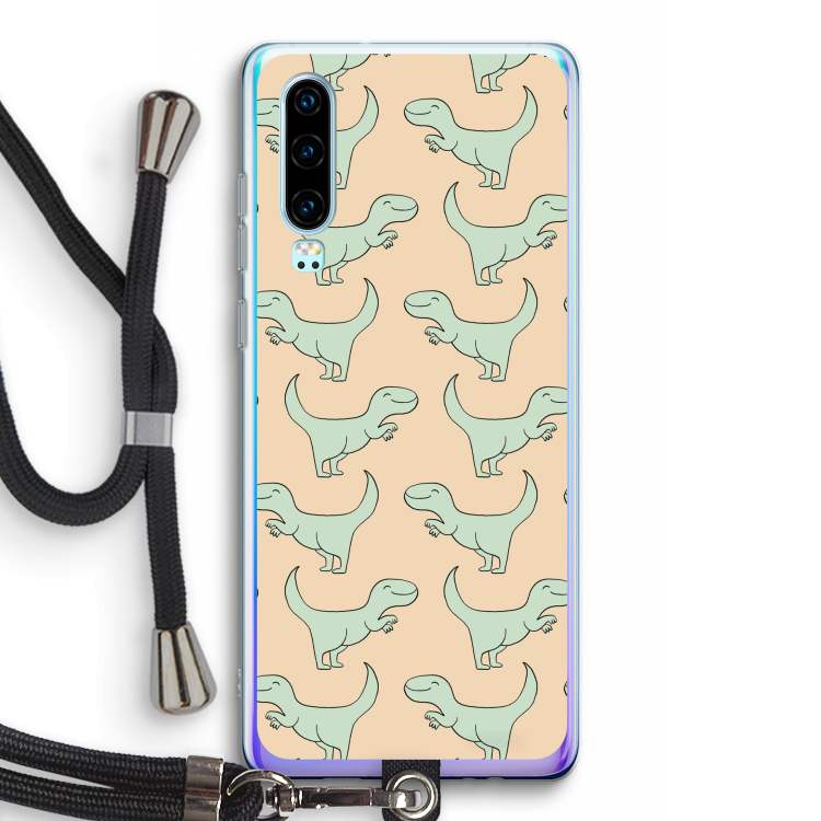 Dinos: Huawei P30 Transparant Hoesje met koord