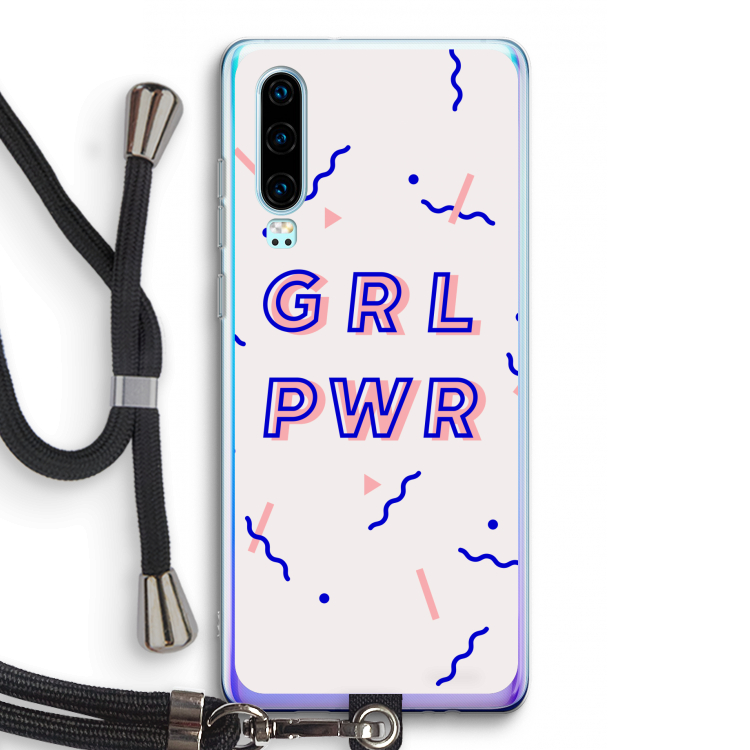 GRL PWR: Huawei P30 Transparant Hoesje met koord