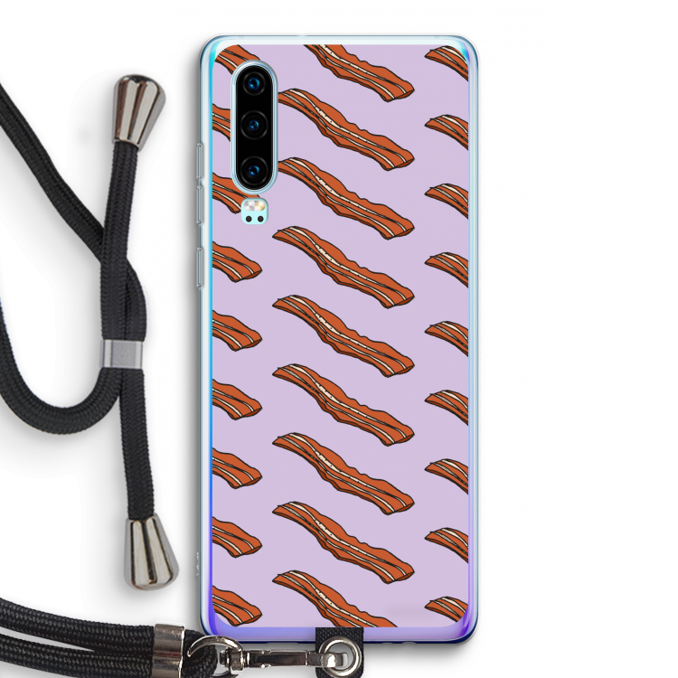Bacon to my eggs #2: Huawei P30 Transparant Hoesje met koord