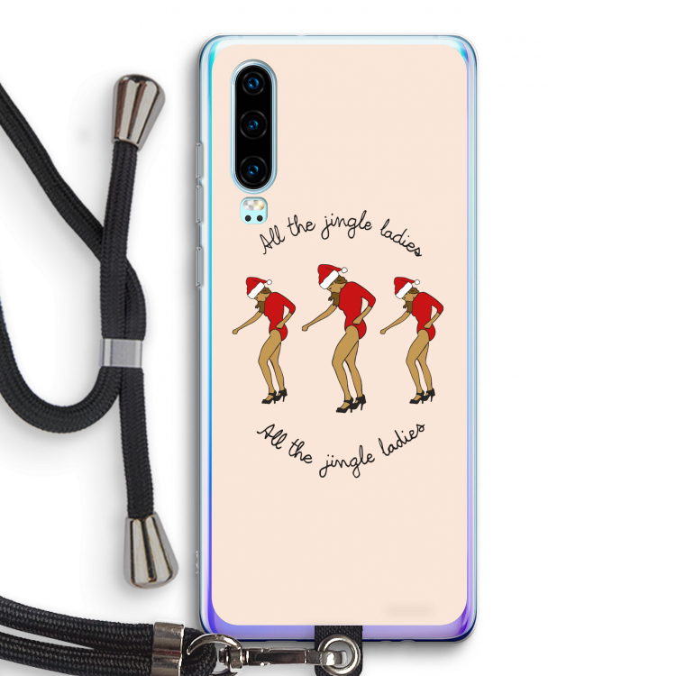 Jingle Ladies: Huawei P30 Transparant Hoesje met koord