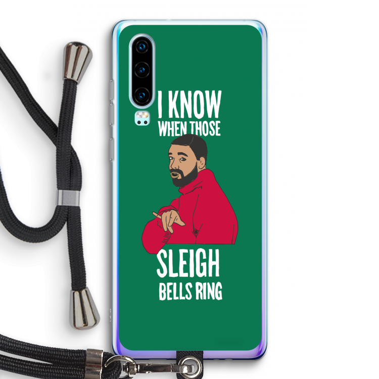 Sleigh Bells Ring: Huawei P30 Transparant Hoesje met koord