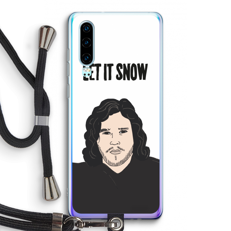 Let It Snow: Huawei P30 Transparant Hoesje met koord