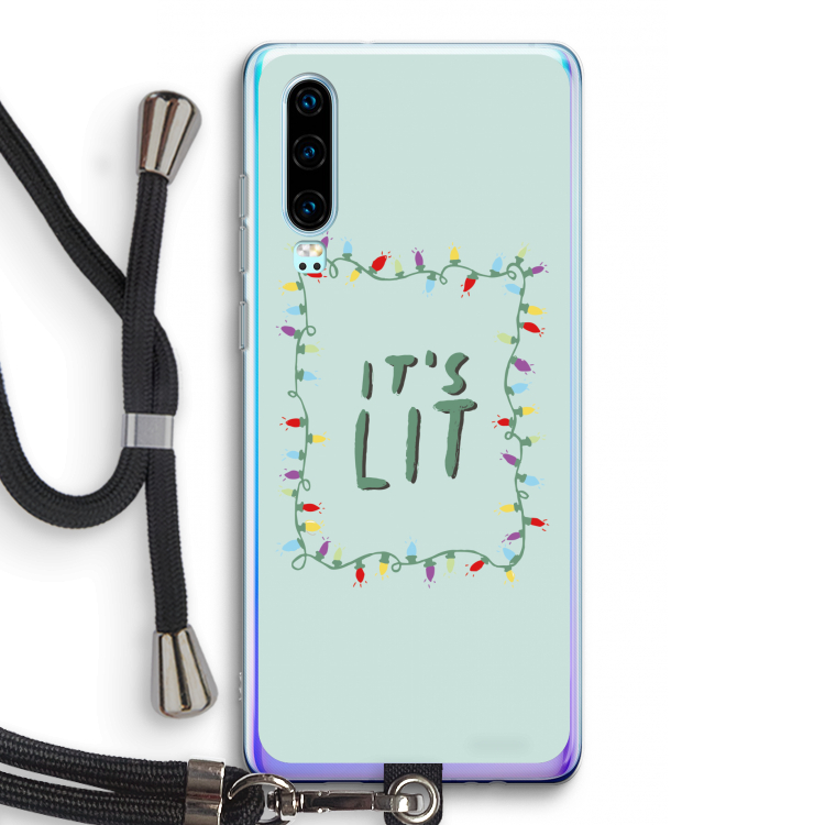 It's Lit: Huawei P30 Transparant Hoesje met koord