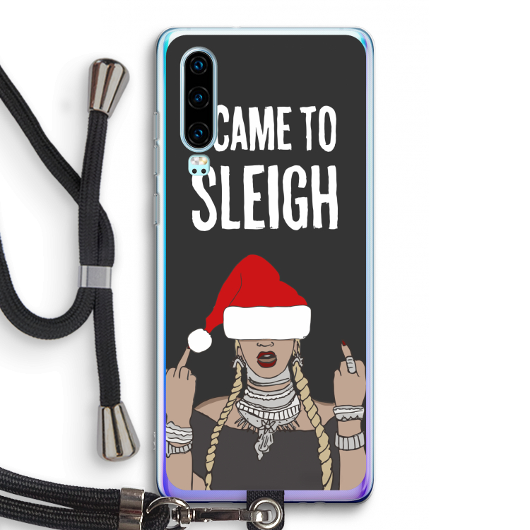 Came To Sleigh: Huawei P30 Transparant Hoesje met koord