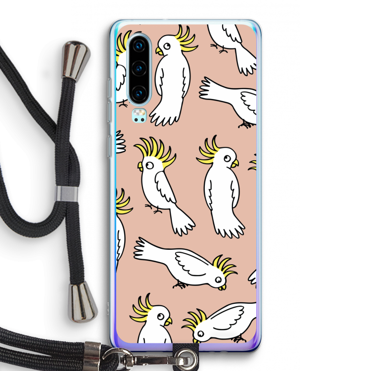 Papegaai: Huawei P30 Transparant Hoesje met koord
