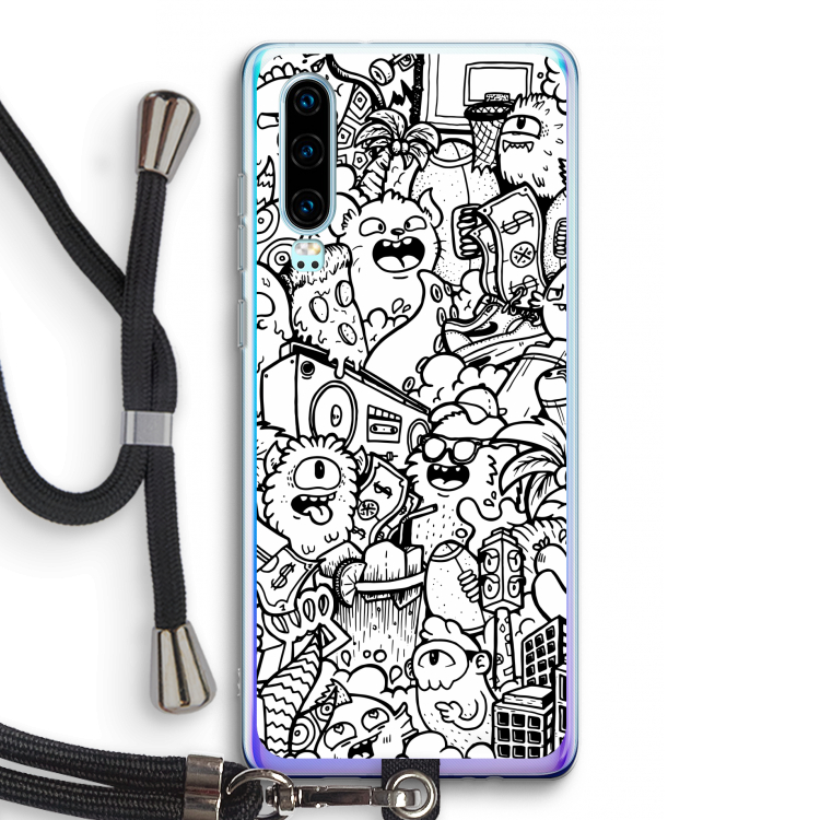 Vexx City #2: Huawei P30 Transparant Hoesje met koord