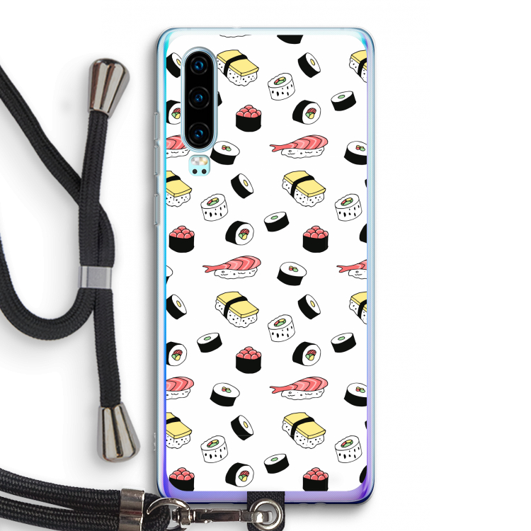 Sushi time: Huawei P30 Transparant Hoesje met koord