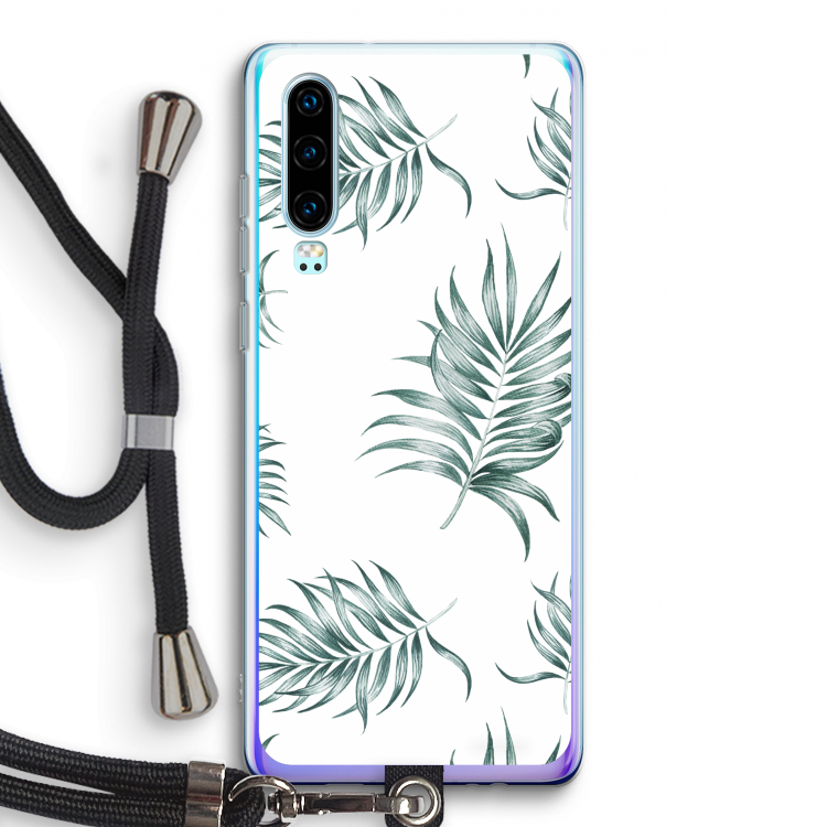 Simple leaves: Huawei P30 Transparant Hoesje met koord