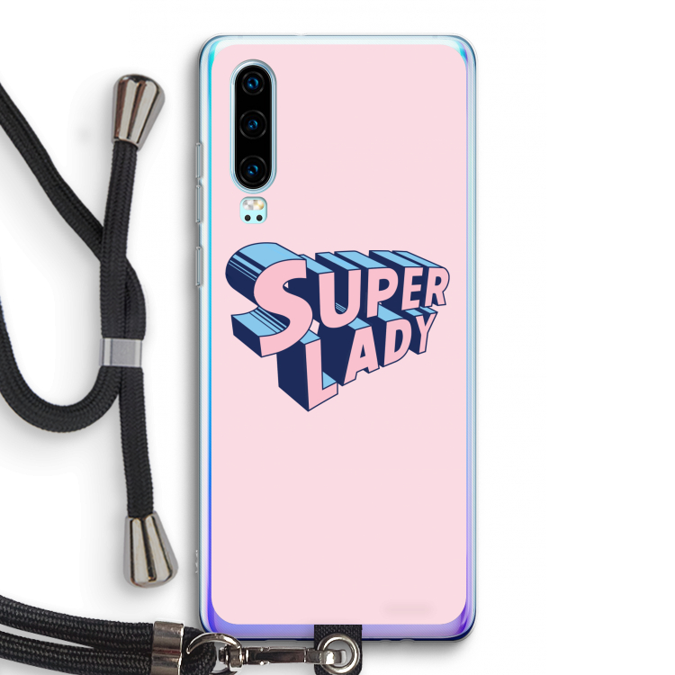 Superlady: Huawei P30 Transparant Hoesje met koord