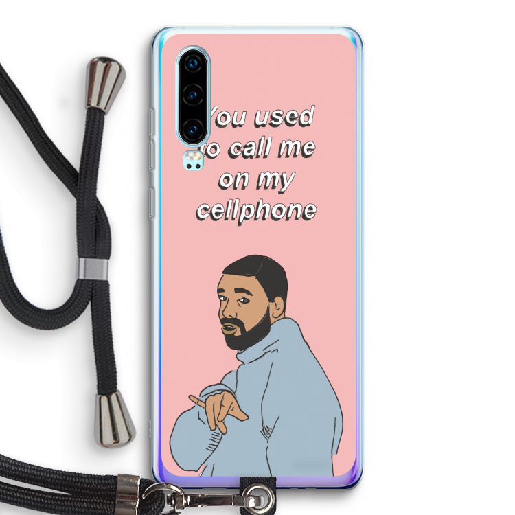 Hotline bling: Huawei P30 Transparant Hoesje met koord