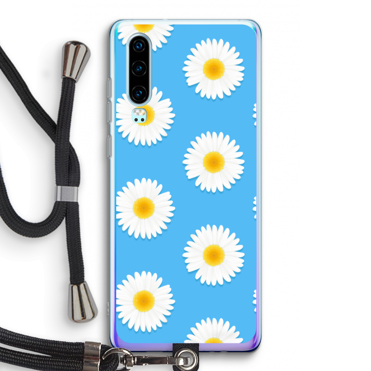 Margrietjes: Huawei P30 Transparant Hoesje met koord