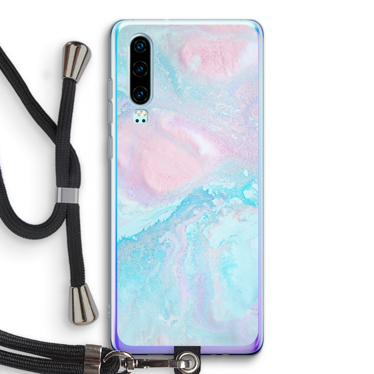 Fantasie pastel: Huawei P30 Transparant Hoesje met koord