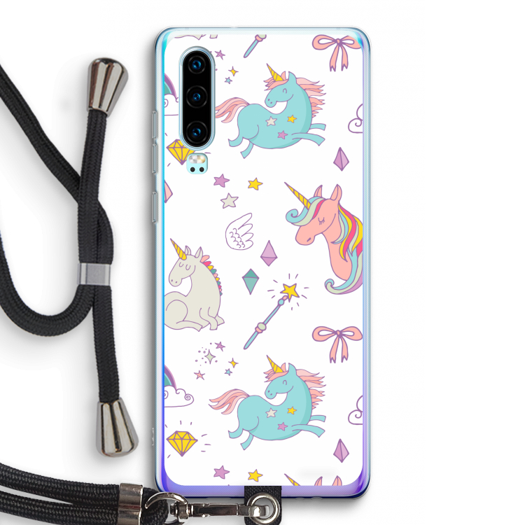 Fantasiewereld: Huawei P30 Transparant Hoesje met koord