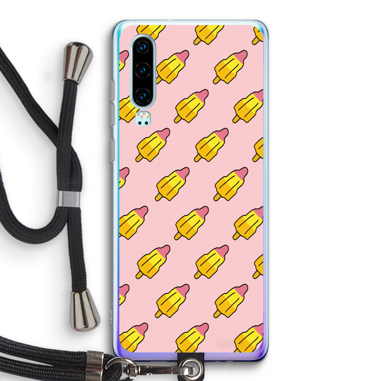 Waterijsjes: Huawei P30 Transparant Hoesje met koord