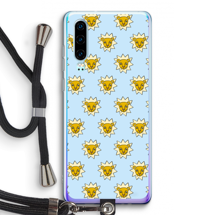 Leeuwenkoppen: Huawei P30 Transparant Hoesje met koord