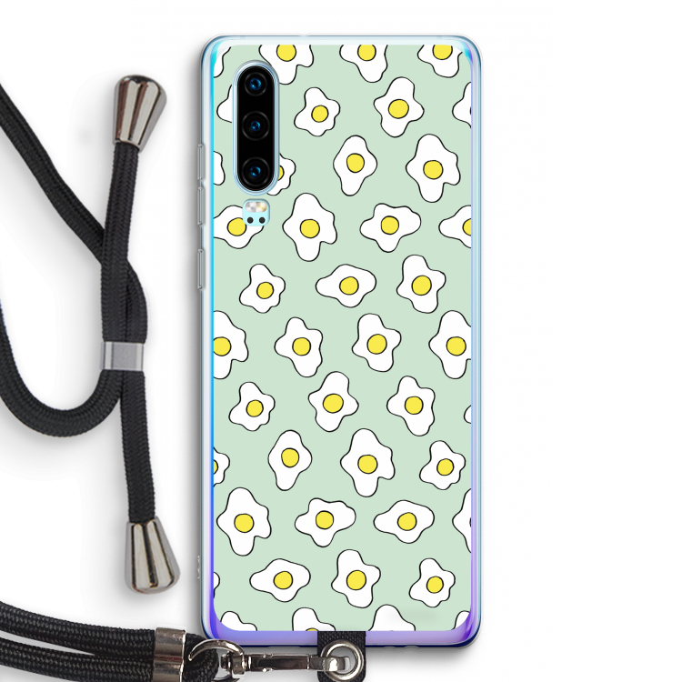 Spiegeleitjes: Huawei P30 Transparant Hoesje met koord