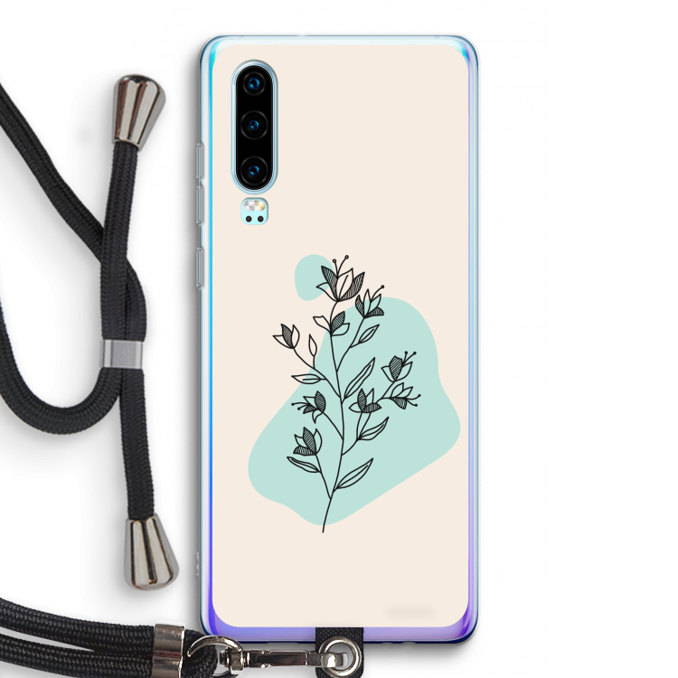 Violets are blue: Huawei P30 Transparant Hoesje met koord