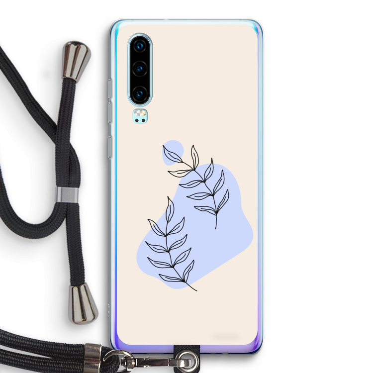 Leaf me if you can: Huawei P30 Transparant Hoesje met koord