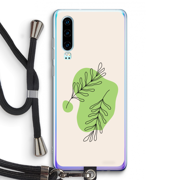 Beleaf in you: Huawei P30 Transparant Hoesje met koord