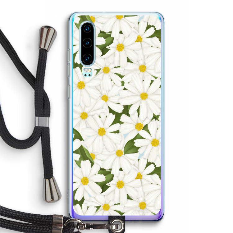 Summer Daisies: Huawei P30 Transparant Hoesje met koord