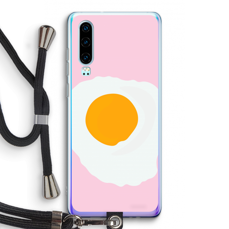 Sunny side up: Huawei P30 Transparant Hoesje met koord